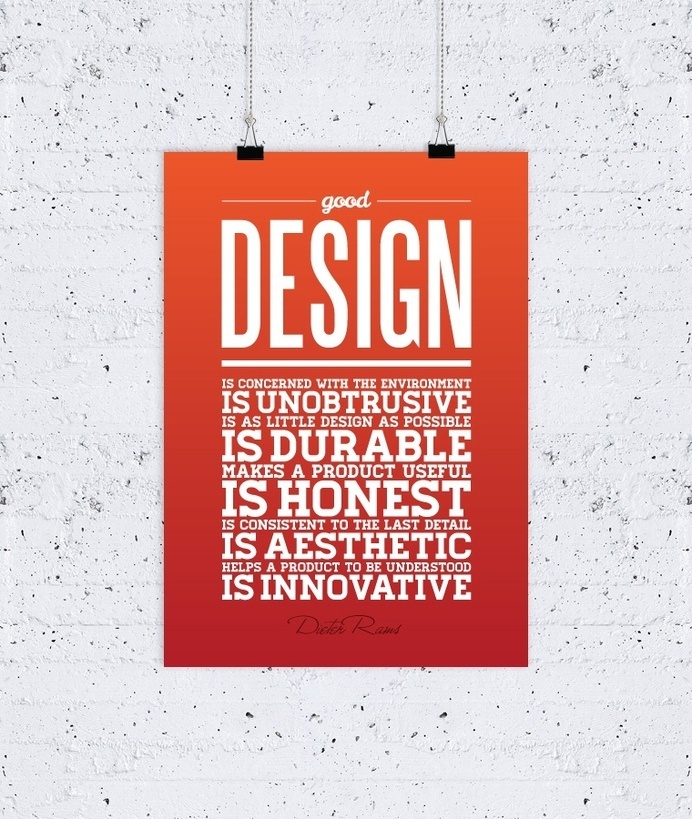 What Design Is Good Design poster #quote #type #dieter #rams