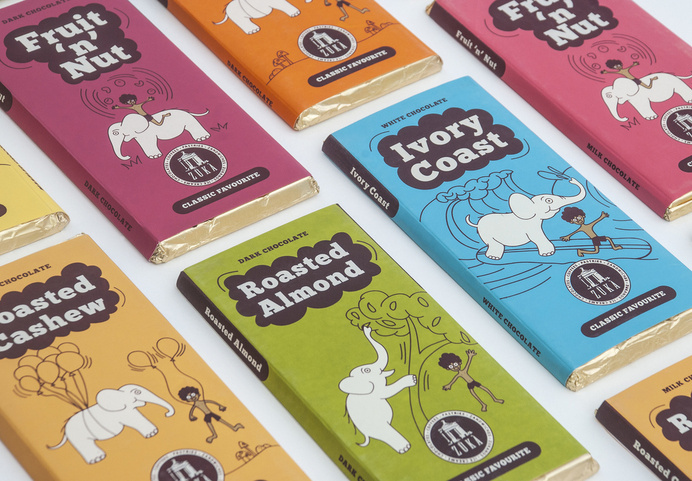 ZÃ¼kÃ Chocolate Bars: Ebony & Ivory Series #packaging design #illustration
