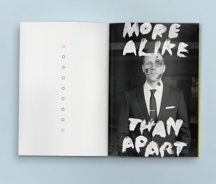 The Mars Hotel Brand Book via Patrick Iadanza #branding #type #book #monkey #ape #human #brand #paint #drawn #illustration #evolution #finger #hotel #man #painting #hand #typography
