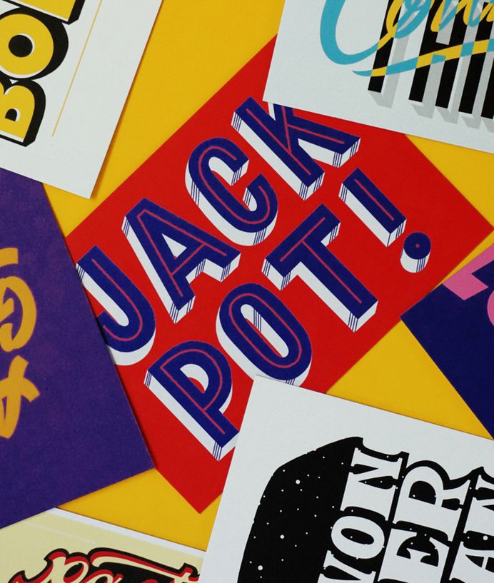 Hand-lettered postcards by Lana Hughes that celebrate a Festival of Fonts | Creative Boom