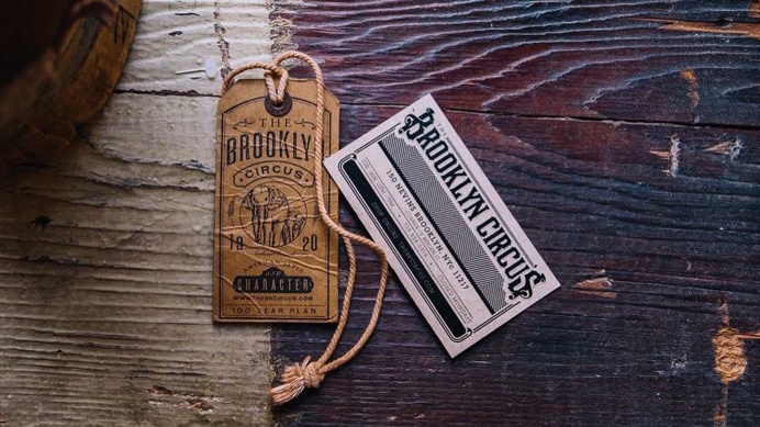 Brooklyn circus tags size label vintage retro