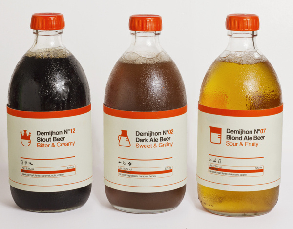 Demijhon Beer on Behance #packaging #icons #juice