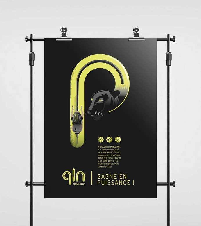 Identité graphique #sport QLN training coaching cycliste #illustration #poster