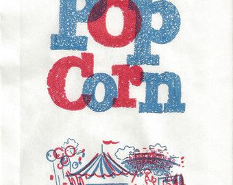 Image result for vintage popcorn bag