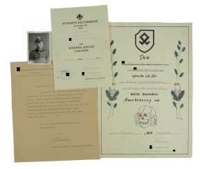 Certificate of probate of a char leader of the 2./ SS-freiwilligen-gebirgs-Jäger-Regiment 14