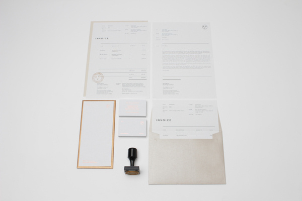 Pure Design Consultancy #binding #invoice #stamp #business #branding #print #copper #book #publication #metallic #screen #identity #gold #stationery #letterhead #cards #editorial