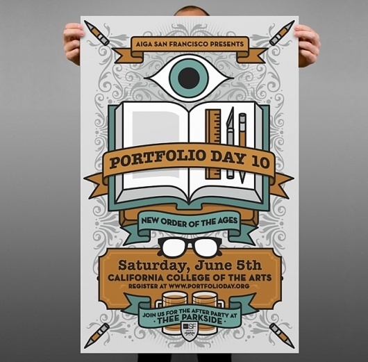 okaybeta™ / work / aiga portfolio day 2010 #college #illustration #poster