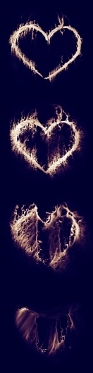 au revoir type on the Behance Network #heart #fire