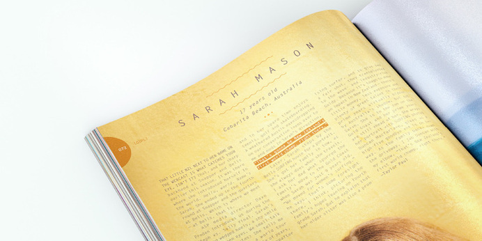 Surfing Magazine Editorial 2012 - Joy Stain #surf #surfing #print #layout #editorial #magazine #typography