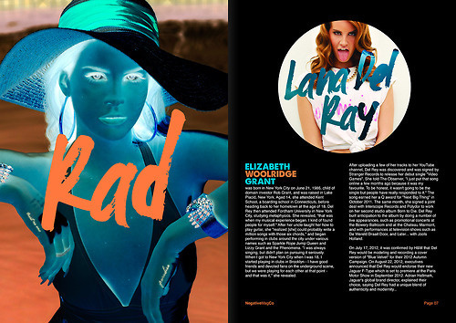 Mag layout inspired from negative Mac. Try on your Mac:Â Ctrl Opt Cmd 8 #pages #pop #negative #del #lana #rey #rad #layout #magazine