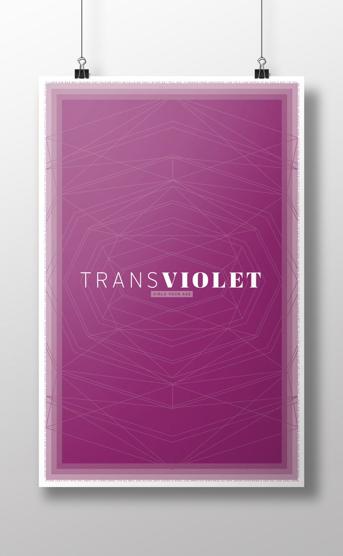Music Poster design, band poster, modern graphic design poster, graphic design, poster, pink, transviolet, music, spotify