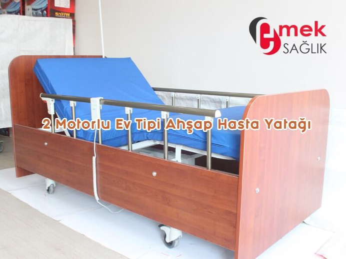 Ev tipi ahşap hasta yatağı
