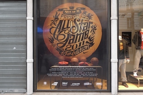 Typeverything.com - Nike window display Paris.... - Typeverything #window #display #lettereing #typography