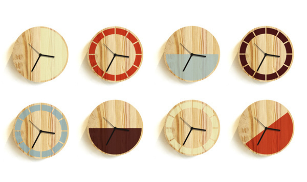primary clock — david weatherhead #wood #clock #minimal #product