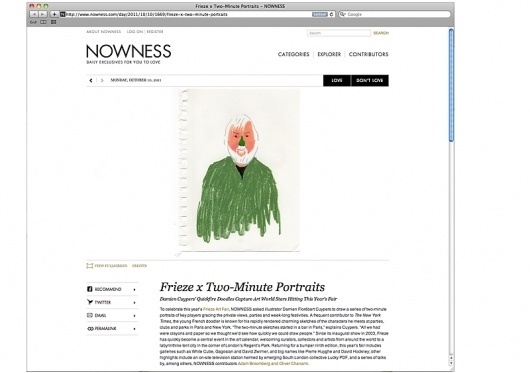 Frieze Art Fair for Nowness : damienflorebertcuypers.com #digital #illustration #portraits