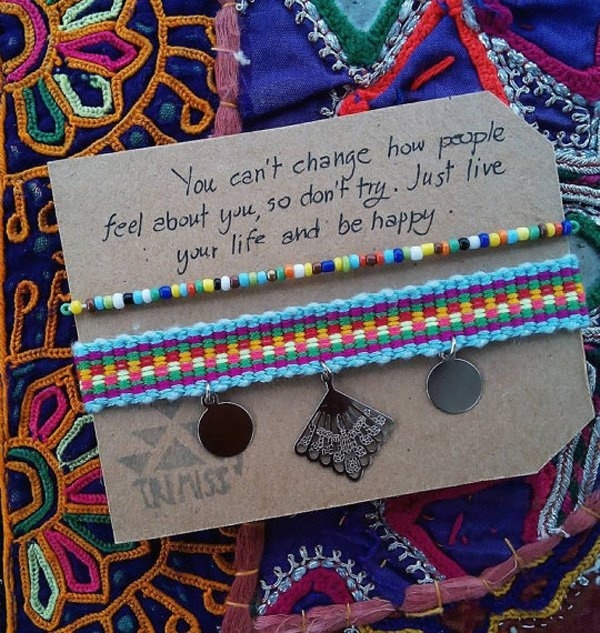 You can wear a bracelet from the picture, but every day have thought from the picture on your mind. It's true.