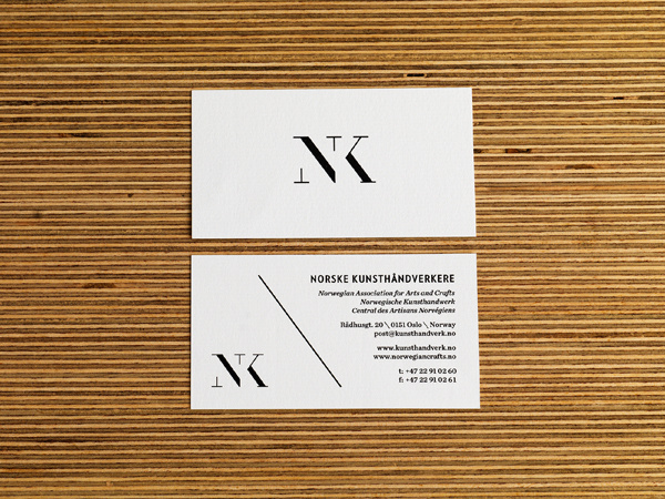 NK · Norske Kunsthåndverkere on Branding Served #logotype #card #identity #business