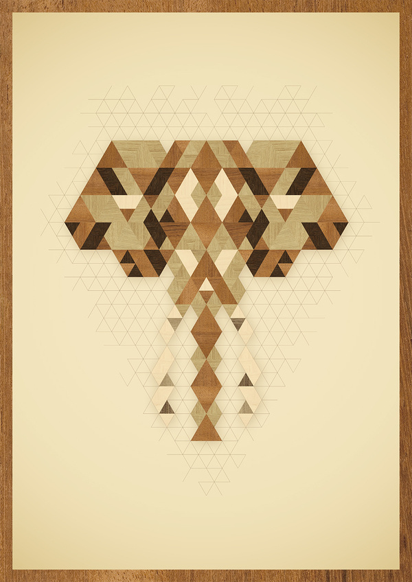 An Elephant #wood #illustration #poster #elephant