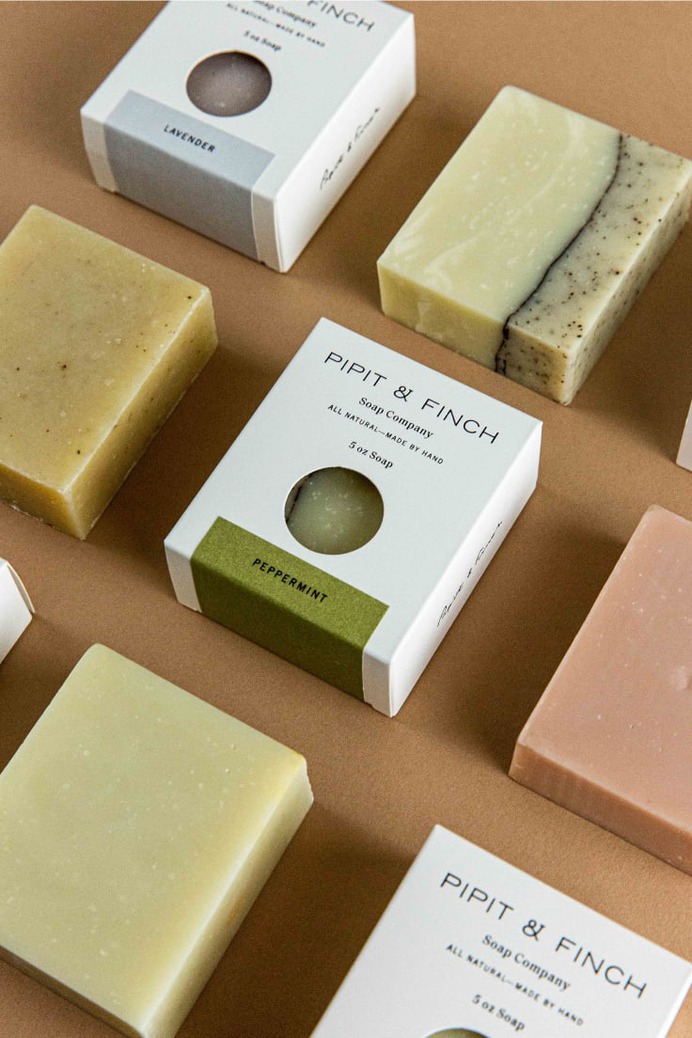 Pipit & Finch Identity - Mindsparkle Mag Saturday Studio designed the identity for Pipit & Finch – a brand that hand makes soap from all natural, botanical ingredients. #logo #packaging #identity #branding #design #color #photography #graphic #design #gallery #blog #project #mindsparkle #mag #beautiful #portfolio #designer