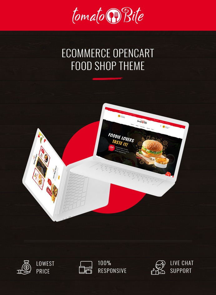 #TomatoBites #Fast #Food #Restaurant - #Opencart #MultiPurpose #Responsive #Theme | #TemplateTrip #eCommerce #Website #Design #Template