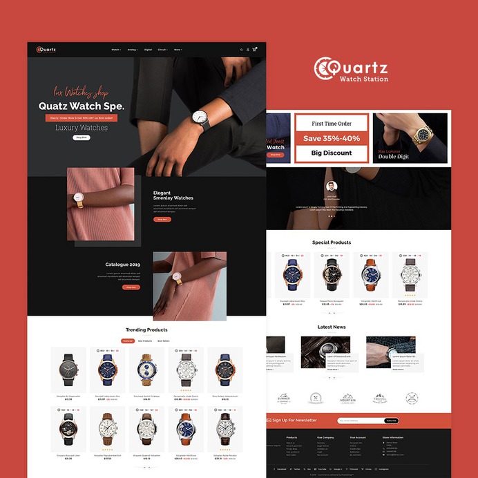 #Quartz - #Watch Station #Prestashop #Responsive #Theme | #TemplateTrip #eCommerce #Website #Template