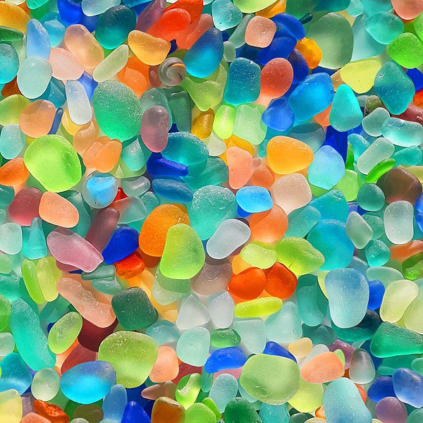 rainbow sea glass beach