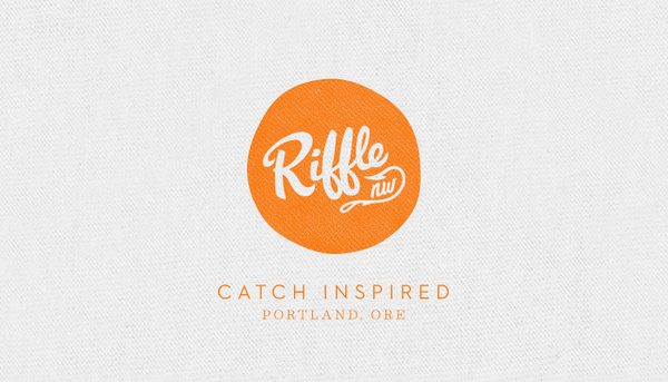 RIFFLE NW on Behance #riffle #orange #nw #logo #circular