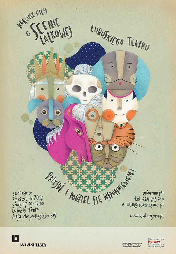 Magic Suitcase Illustration & Graphic Design - Teather project - publications and posters #illustration #poster #collage #doll #teather #paper #lettering #eyes