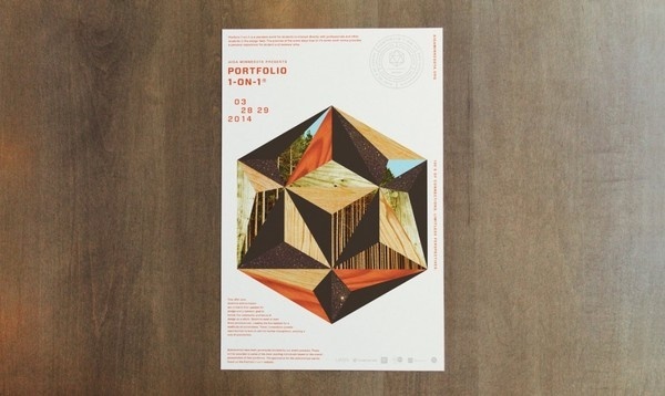 AIGA Portfolio 1-on-1 by Studio MPLS #design #shapes #wood #nature #poster