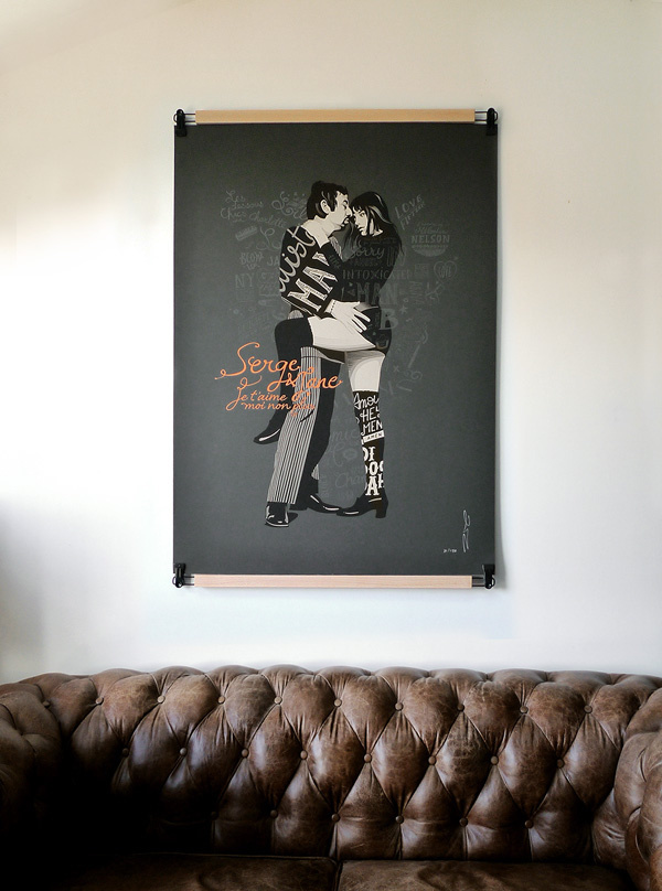 Serge & Jane art screenprint - Dezzig