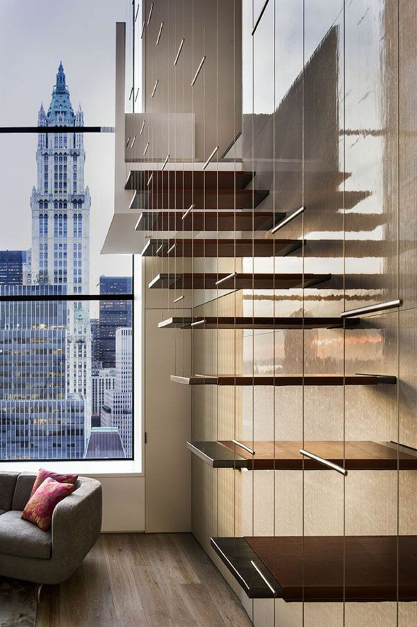 Loft staircase, floating design