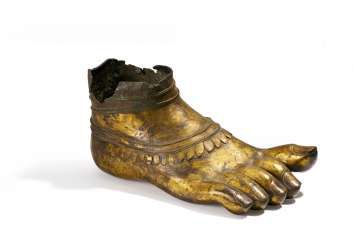 Right foot of a monumental Buddhist figure
