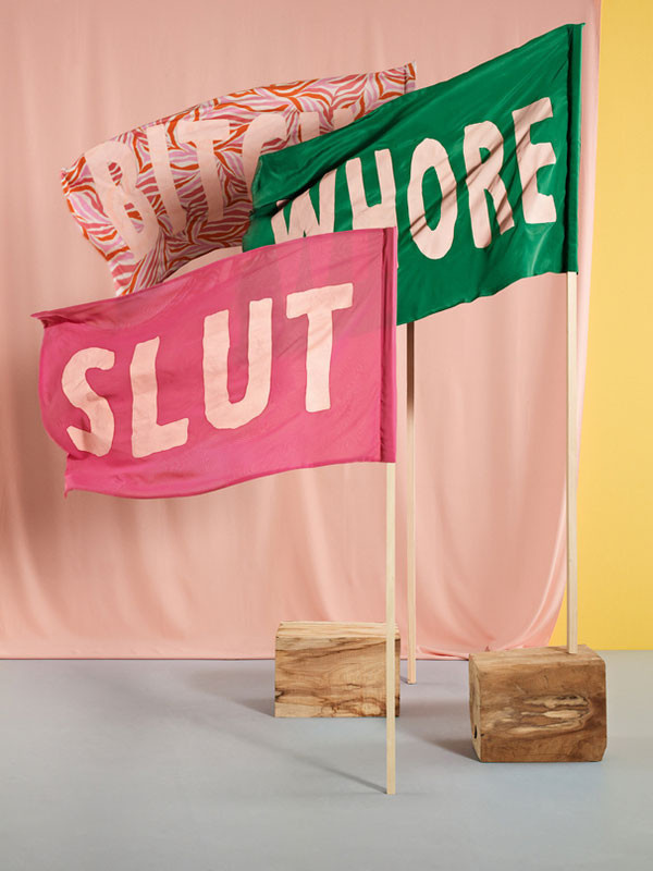 Slut Whore Bitch Flags #type #flags