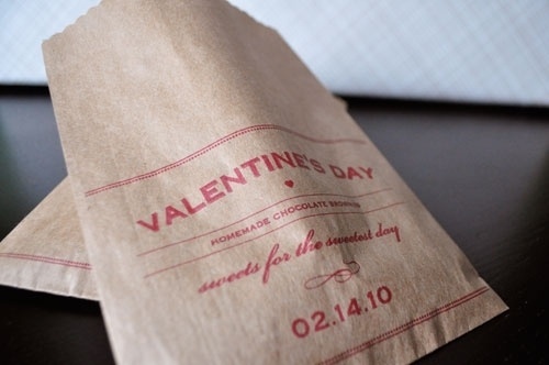 Twig & Thistle » DIY Valentine's Day Brownie Bags #straw #design #brownie #photograph #milk