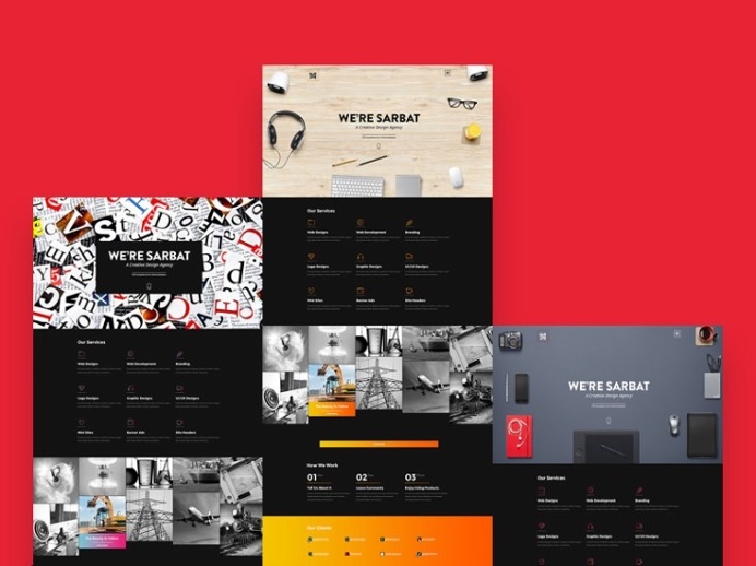 Sarbat : Free Colorful PSD Template