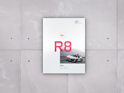 Brochure design idea #37: Audi R8 Brochure (Concept) #red #automotive #print #audi #type #layout #car #editorial #brochure