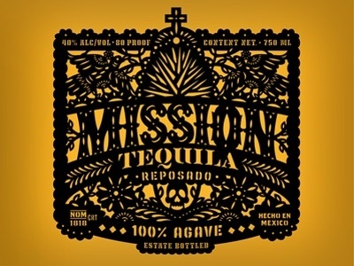 Dribbble - Tequila Label by Jose Canales #lettering #branding #alcohol #mexican #illustration #logo
