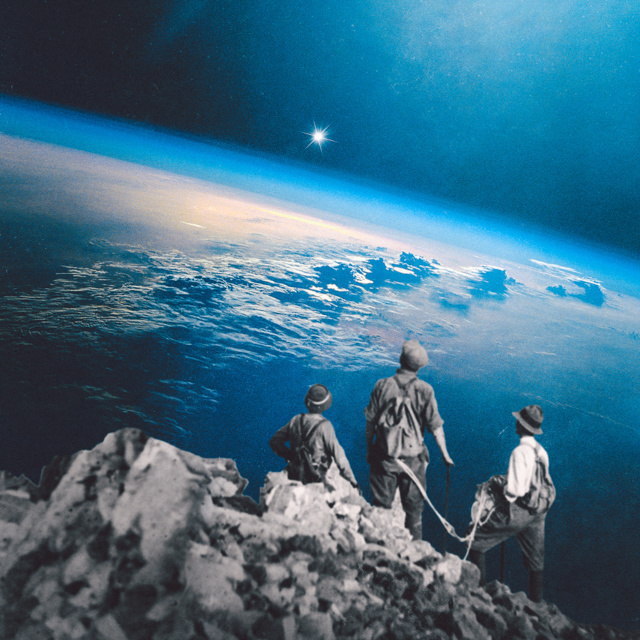 the climb: part I by Edgar Hernandez #earth #collage #universe #climbers #space