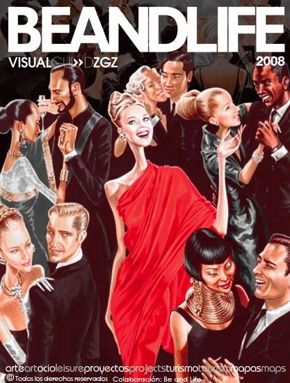 beandlife 2008 #red #cover #illustration #fashion #elena #magazine #arturo