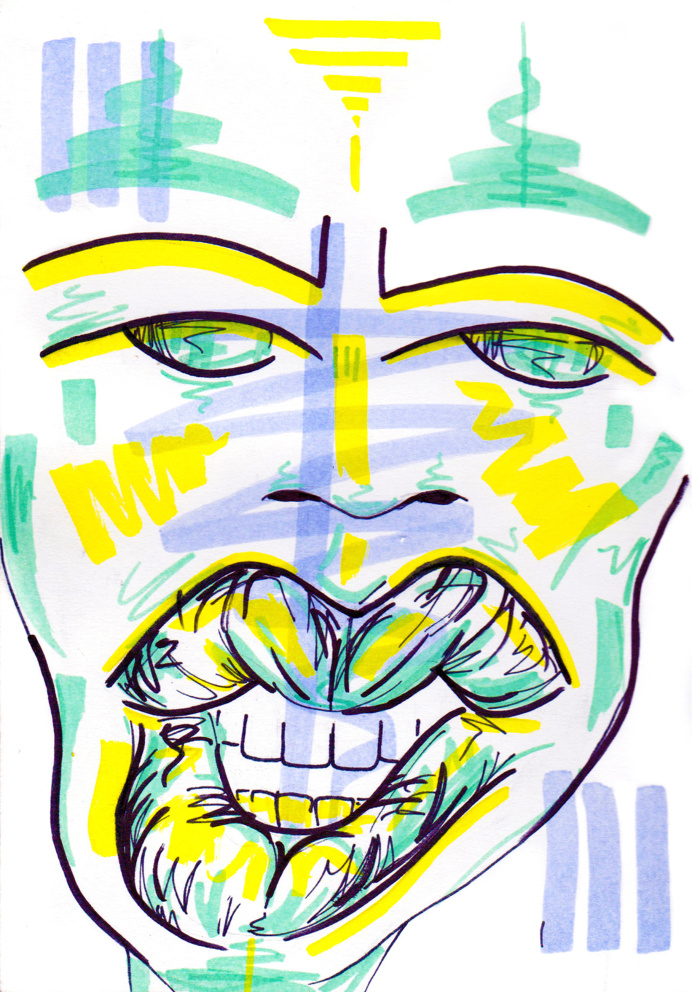 #21 / consequence of jealousy / 180414 by Chiamaka Ojechi #illustration #pastel #lips #markers #minimal