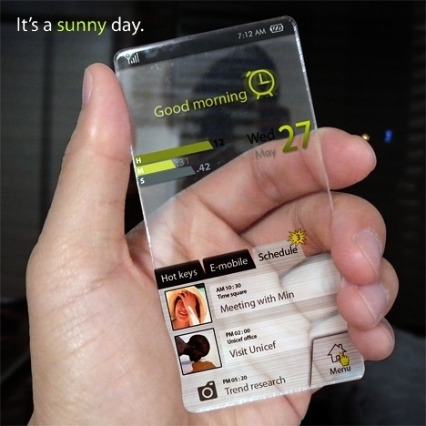 The Window Phone Concept by Seunghan Song » Yanko Design #phone #clear