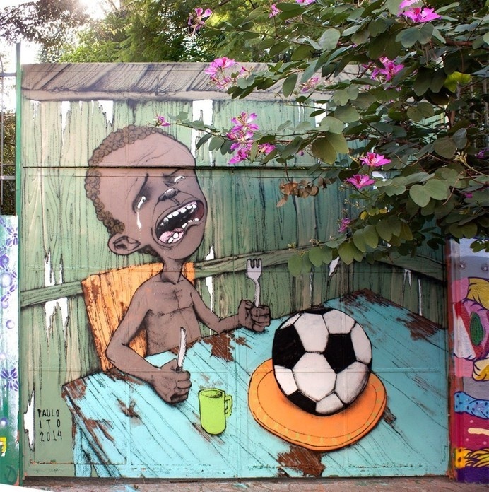 Brazil's Issues With the World Cup in One Painting #painting #brazil #art #street