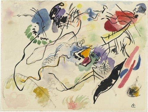 MoMA | The Collection | Vasily Kandinsky. Watercolor No. 14 (Aquarell No. 14). (1913) #illustration #drawing #art