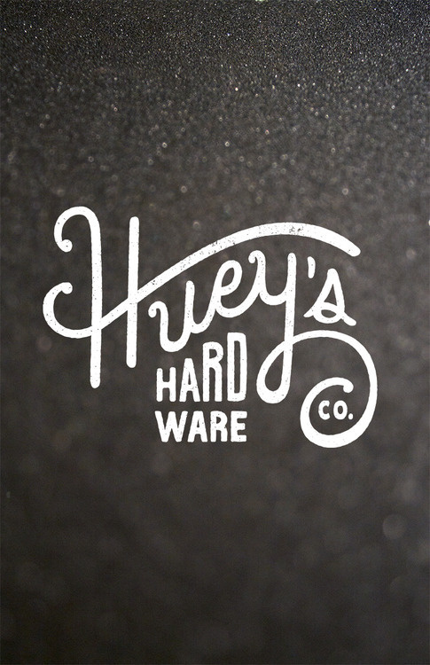 Huey's Hardware #logo #script