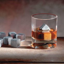 Whiskey Stones - IPPINKA No more melting ice cubes in your drinks with the Whiskey Stones. These stones are made out of 100% natural Carelian soapstone which naturally retains cold and rejects odors. This means your drinks will stay cold and tasty, just how you like it!