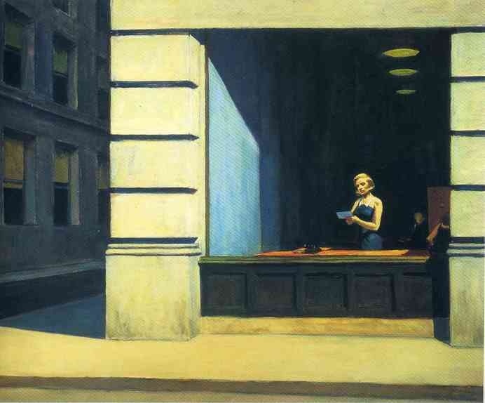 New York Office by Edward Hopper (1962) #art