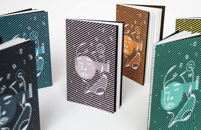 MEMORIES schriftjes - for Music For Life 2017 - 2 color screen printing + hand bookbinding