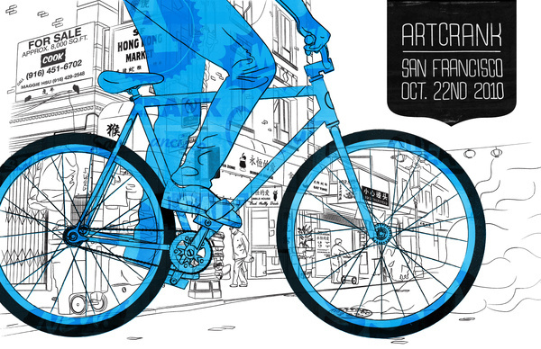Artcrank SF, by Lifter Baron #inspiration #creative #design #graphic #illustration #bike #blue