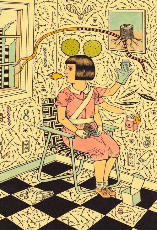 Kathryn Polk #illustration #scene #colour #surreal