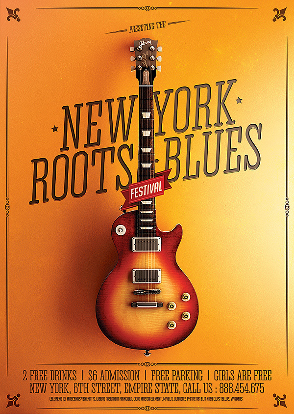 Minimal Rock Festival Posters on Behance #flyer